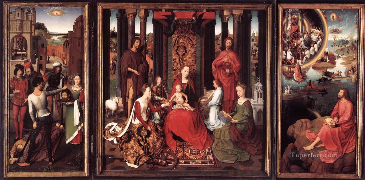 聖ヨハネの祭壇画 1474 年 オランダ ハンス メムリンク油絵